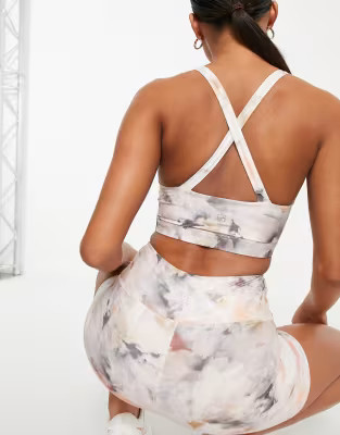 Shambhala vince bra in white marble print | ASOS (Global)