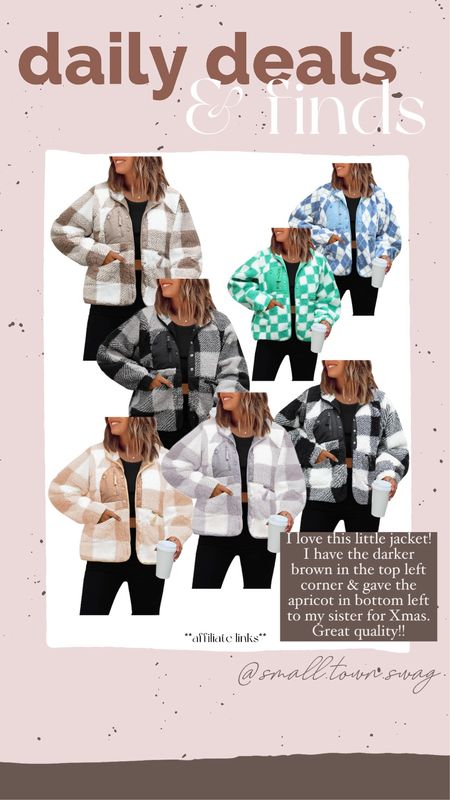 Free people look for less fuzzy Sherpa jacket — checkered and Argyle are on deal today!

Light jacket / Sherpa jacket / free people / free people inspired / free people look for less / spring style / spring fashion / spring outfit / coat / jacket / amazon style / amazon fashion / amazon finds / amazon deals 

#LTKsalealert #LTKfindsunder50 #LTKSeasonal