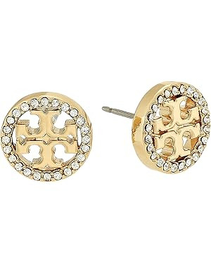 Tory Burch Women's Miller Pave Stud Earrings | Amazon (US)