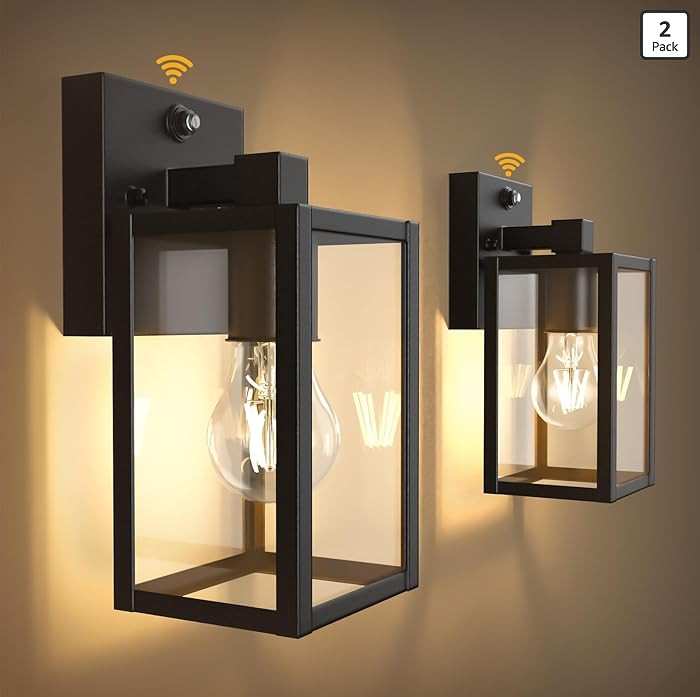 PARTPHONER Dusk to Dawn Outdoor Light Fixtures, 2-Pack Sensor Porch Lights, Waterproof Exterior W... | Amazon (US)