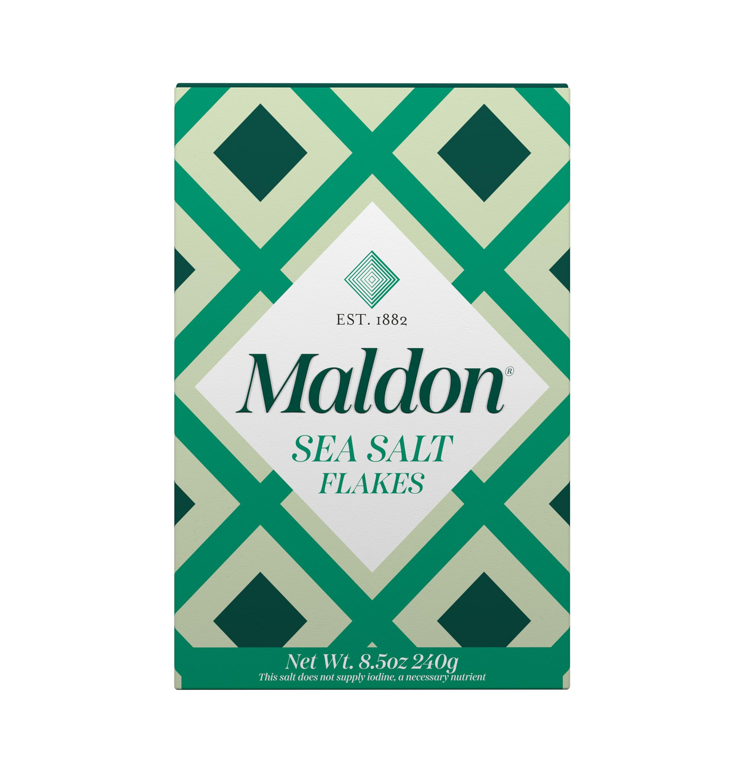 Maldon Salt, Sea Salt Flakes, 8.5 oz (240 g), Kosher, Natural, Handcrafted, Gourmet, Pyramid Crys... | Amazon (US)