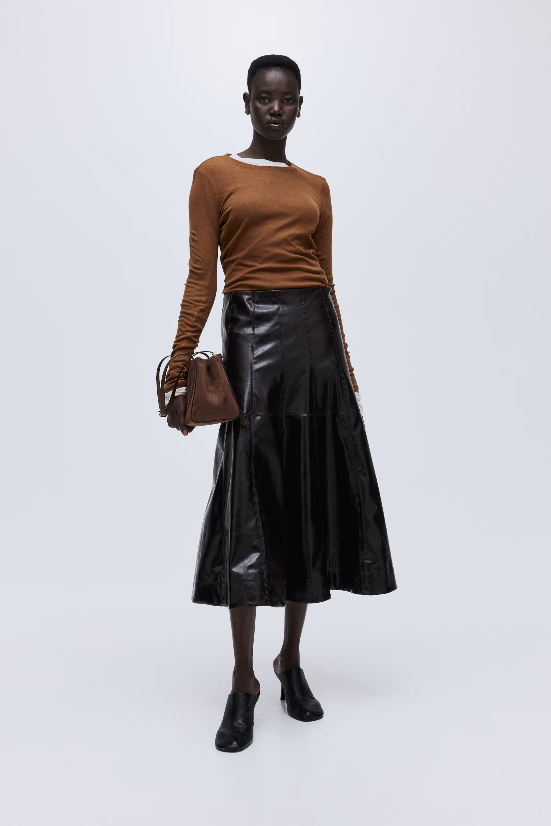 Pima cotton jersey top - Dark khaki green - Ladies | H&M GB | H&M (UK, MY, IN, SG, PH, TW, HK)