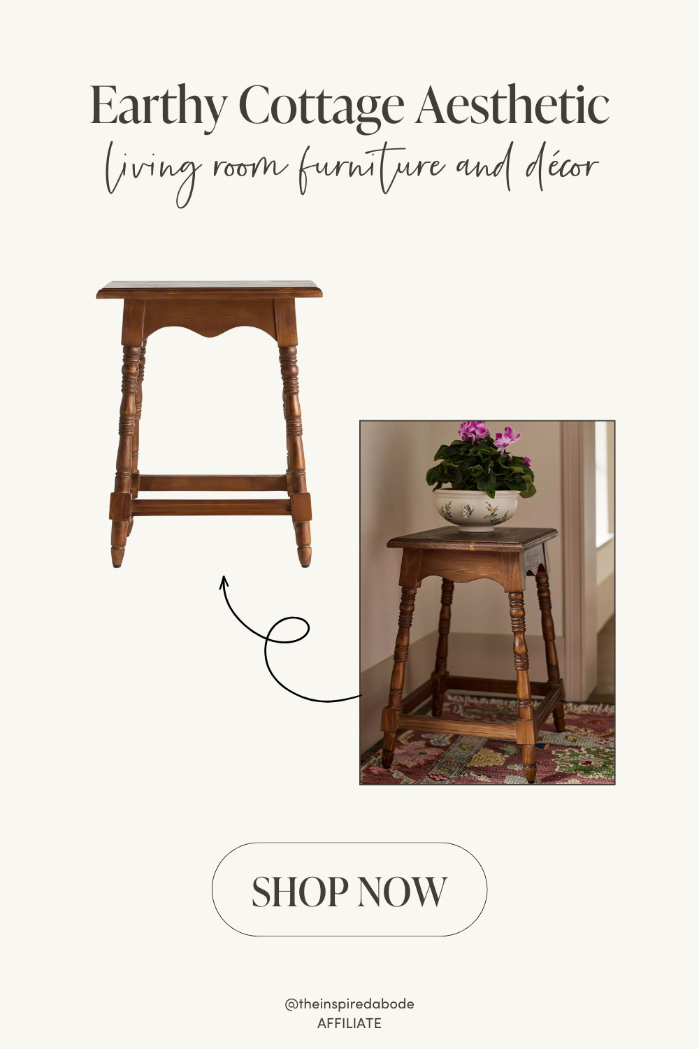 Whimsical meets practical with this wood side table that feels both sculptural and timeless – and perfectly earthy cottage ✨ 

 #LTKSeasonal #LTKHome