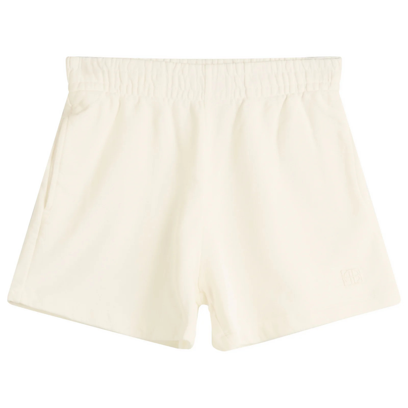 Anine Bing Women's Kam Framed Monogram Shorts in Off White, Size Small | END. Clothing