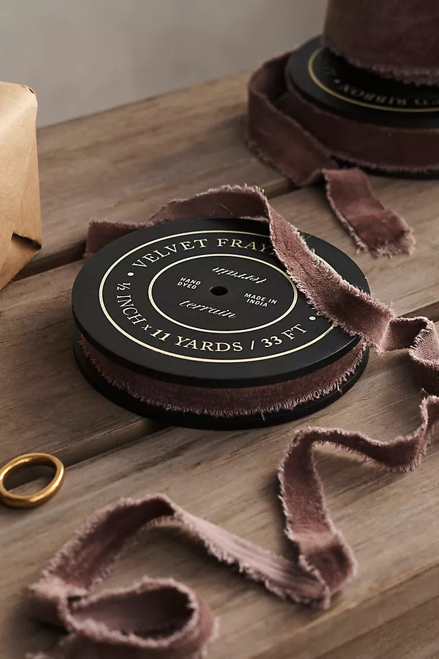 Antiqued Frayed Velvet Ribbon | Anthropologie (US)