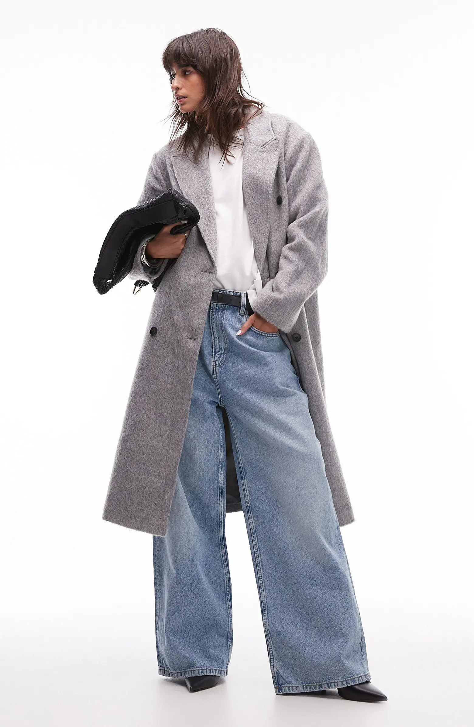 Brushed Double Breasted Coat | Nordstrom