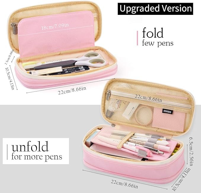 EASTHILL Big Capacity Pencil Pen Case Office College School Large Storage High Capacity Bag Pouch... | Amazon (US)