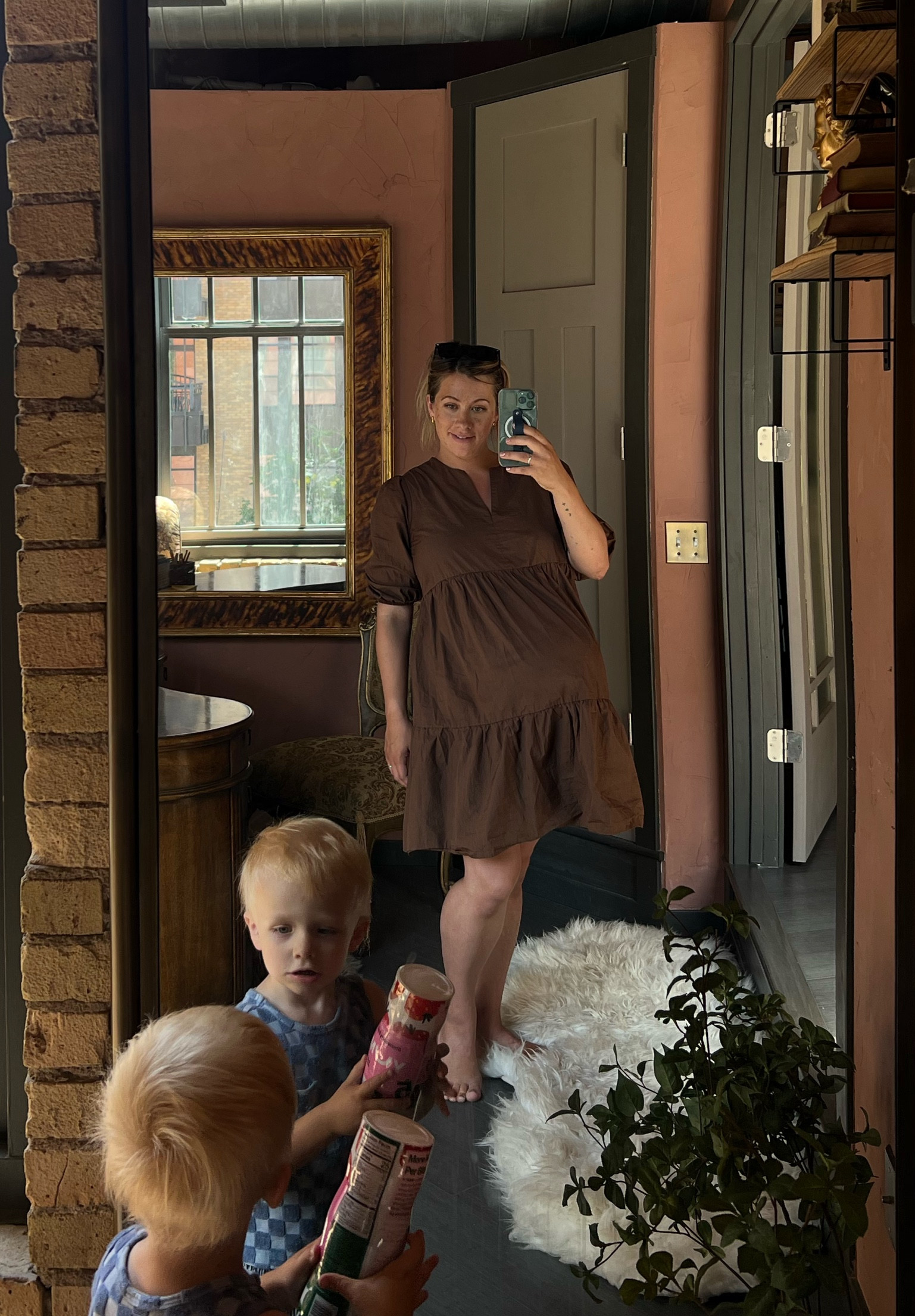 Someone cute wanted to be a part of my selfie 💙

#bump #bumpfriendly #bumpsuit #jumpsuit #maternity #maternitystyle #summermaternity #pregnancy #pregnancystyle #summerstyle #motherhood #parenthood #browndress #maternitydress #babyshower #babyshowerdress

#LTKfamily #LTKbump #LTKunder100