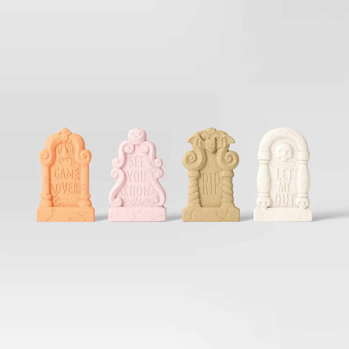 4pk 17.6" Foam Tombstones Neutrals Halloween Decorative Prop - Hyde & EEK! Boutique™ | Target