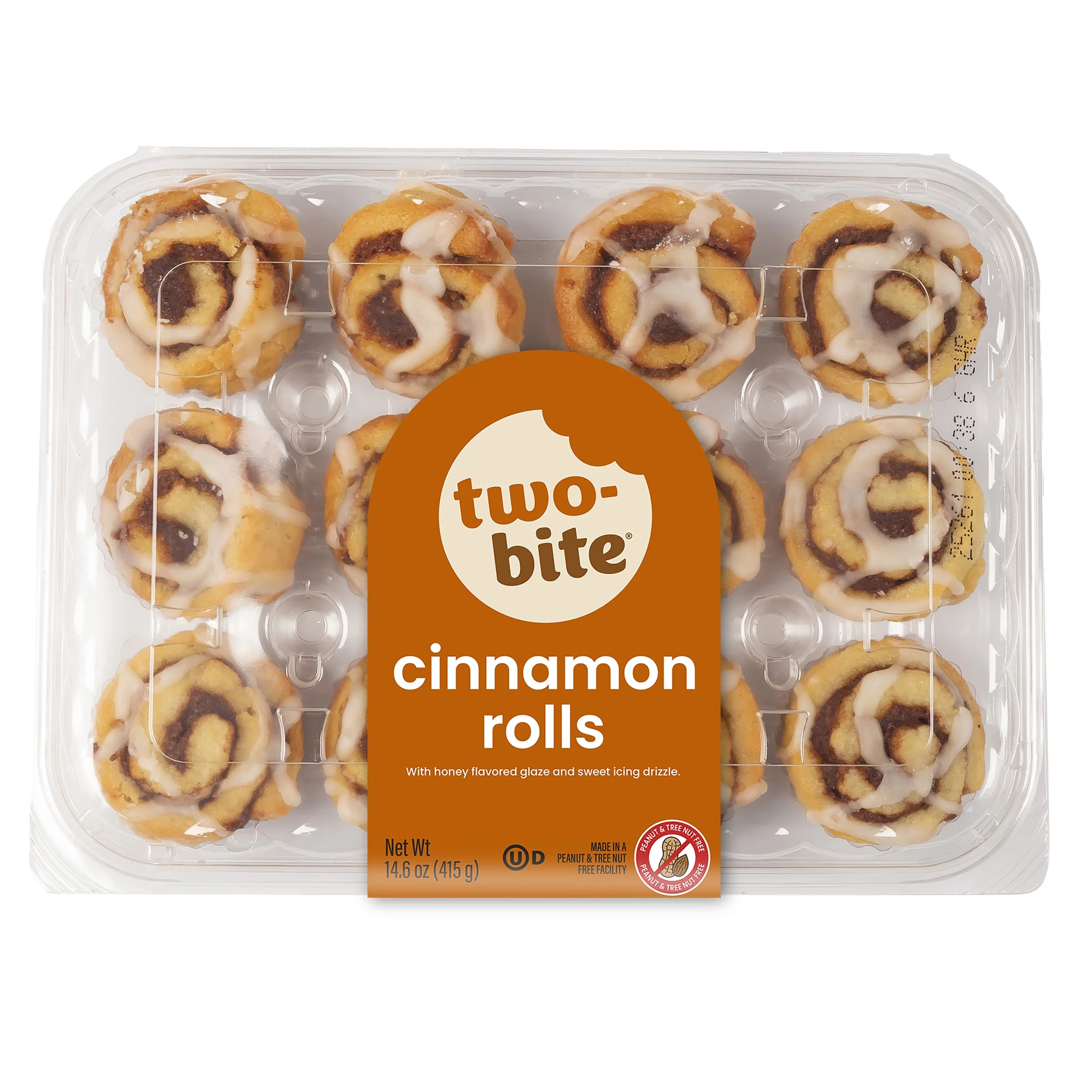 two-bite Mini Drizzled Cinnamon Rolls, 14.6 oz, 12 Count (Bakery Fresh, Breakfast, Pastry Goods) | Walmart (US)