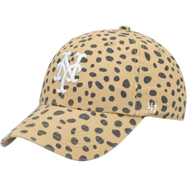New York Mets '47 Women's Cheetah Clean Up Adjustable Hat - Tan - OSFA - Walmart.com | Walmart (US)