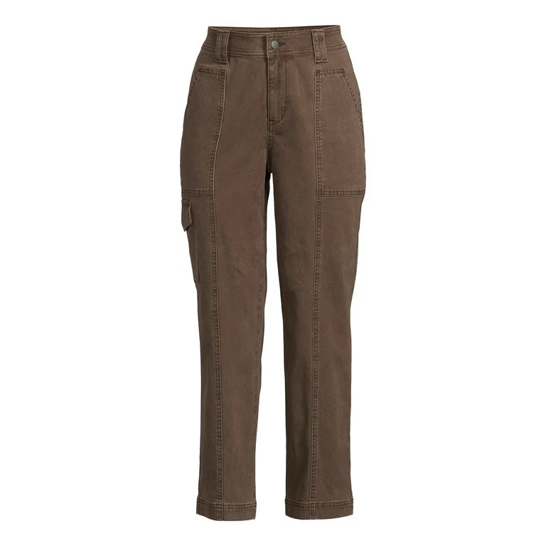 Time and Tru Women's Mid Rise Straight Utility Pants, 27" Inseam - Walmart.com | Walmart (US)