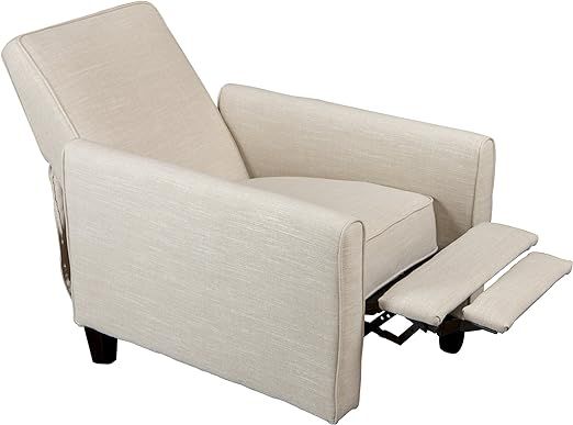 Christopher Knight Home Darvis Fabric Recliner Club Chair, Light Beige 34D x 26.75W x 36.25H in | Amazon (US)