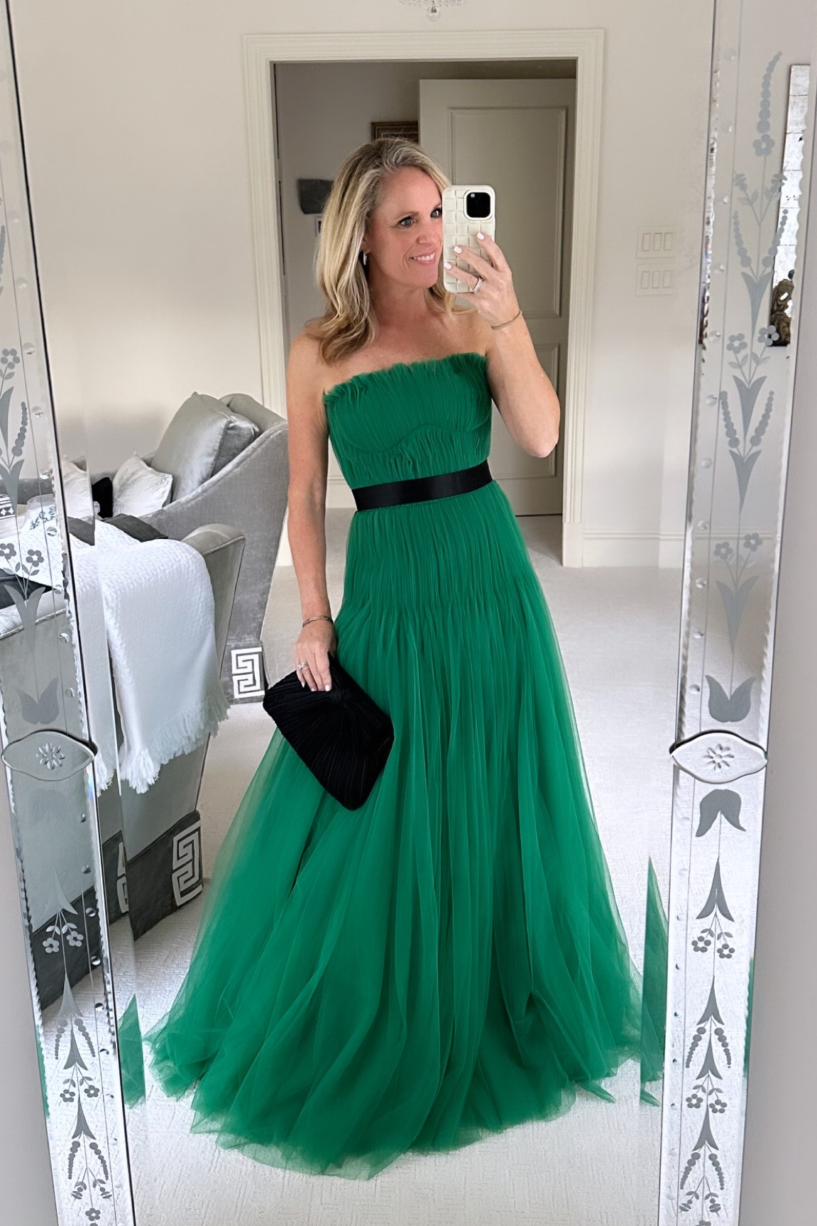 Gorgeous tulle ball gown from Saks perfect for a Holiday Black Tie Ball or New Years Eve! You’ll love their Black Friday offer! Spend Only $150 and Earn a $75 Gift Card! Plus, 15% OFF Beauty. Use code HELLOBFSF. Valid 11/22-11/25. Shop Now!
#SaksPartner #Saks
Zac Pozen Emerald Green Tulle Ball Gown
Fits TTS I’m wearing size 2
Loeffler Randall Black Suede Bow heels with crystal details
I’m Wearing Size 0 Dress Size Down 1 
Loeffler Randall
Rayne Pleated Bow Frame Clutch


#LTKHoliday #LTKCyberWeek #LTKover40