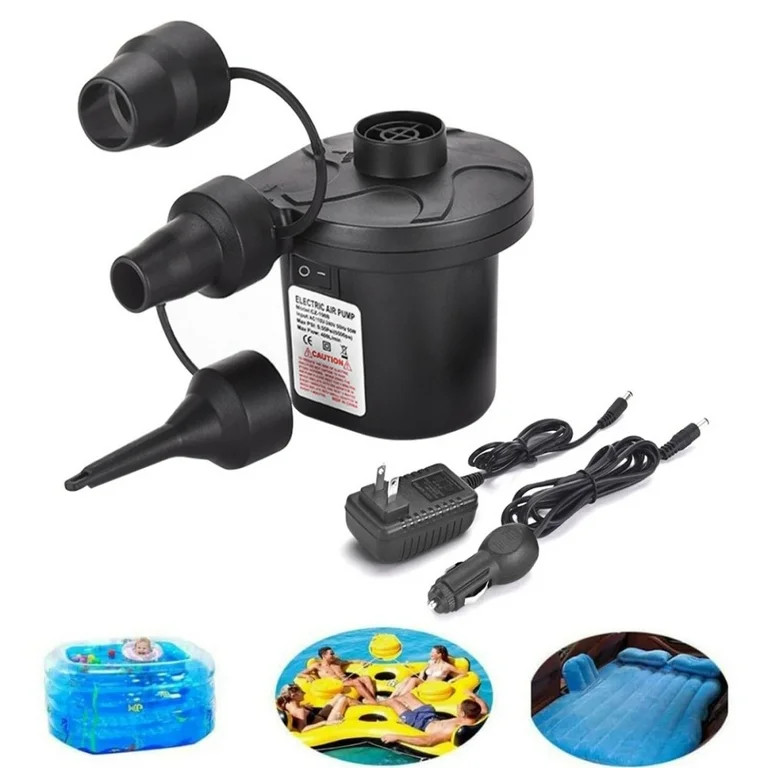 Swtroom Air Pump with 3 Nozzles Electric Air Pump Portable Quick-Fill Inflator Pumps for Air Matt... | Walmart (US)