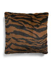 Made In Usa 22x22 Feather Fill Serengeti Tiger Faux Fur Pillow | Home | Marshalls | Marshalls