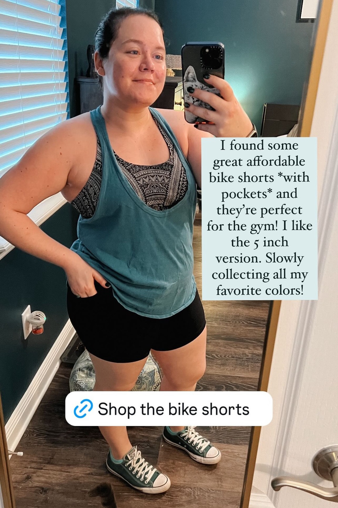 These bike shorts are perfect! They come in a few lengths, a bunch of colors, and they have pockets! Super affordable from Amazon (similar tanks tagged, this is an old Free People top) 

#LTKFitness #LTKActive #LTKSeasonal