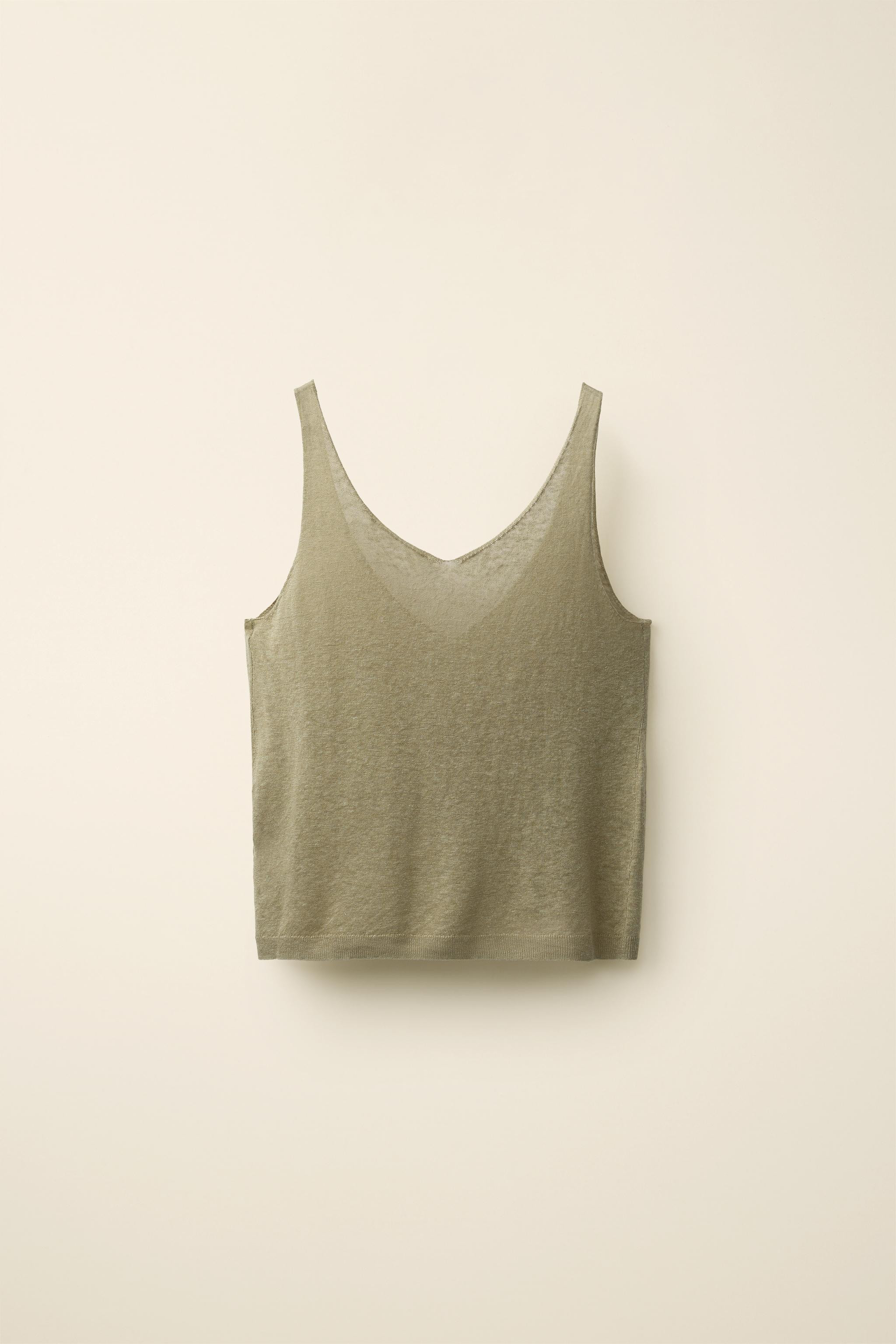 LINEN KNIT STRAPPY TOP CREATED BY CARAMEL LONDON X ZARA | Zara FR