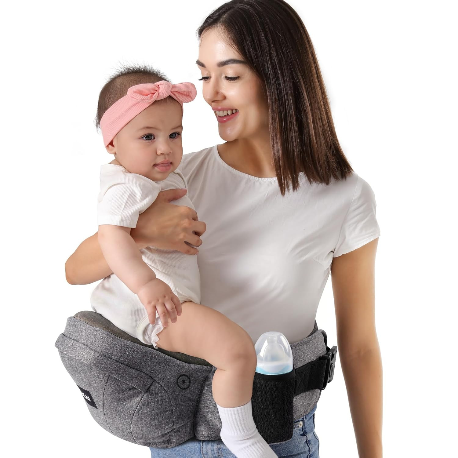 HKAI Baby Hip Carrier,Baby Carrier with Adjustable Waistband & Breathable Mesh, Ergonomic Carrier... | Amazon (US)