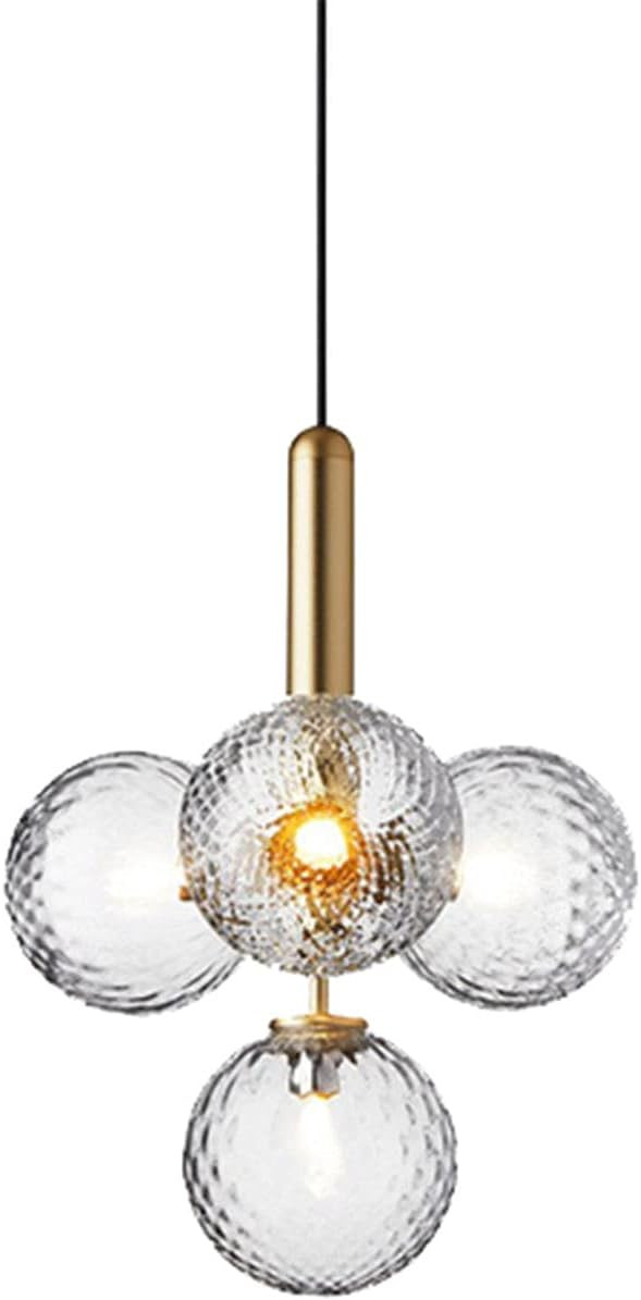 Nordic Dining Room Glass Chandelier, Post-Modern Creative Minimalist Glass Pendant Lamp, Spherica... | Amazon (US)