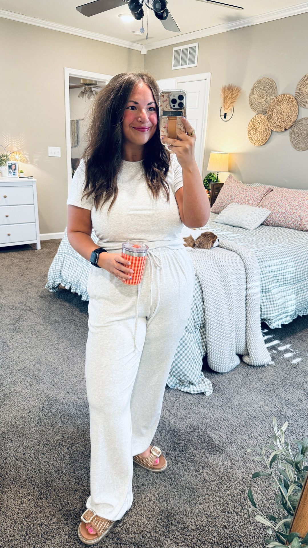 The matching set you'll wear on repeat ✈️🤍 This set fits true to size, is incredibly comfortable, & is perfect for travel days, errands, or lounging at home. Plus, it comes in 7 other neutral colors that are easy to mix into any wardrobe! ✨ 

 #amazonfinds #matchingset #traveloutfit #loungewear #amazonfashion #casualstyle #LTKootd #LTKSeasonal #LTKMidsize