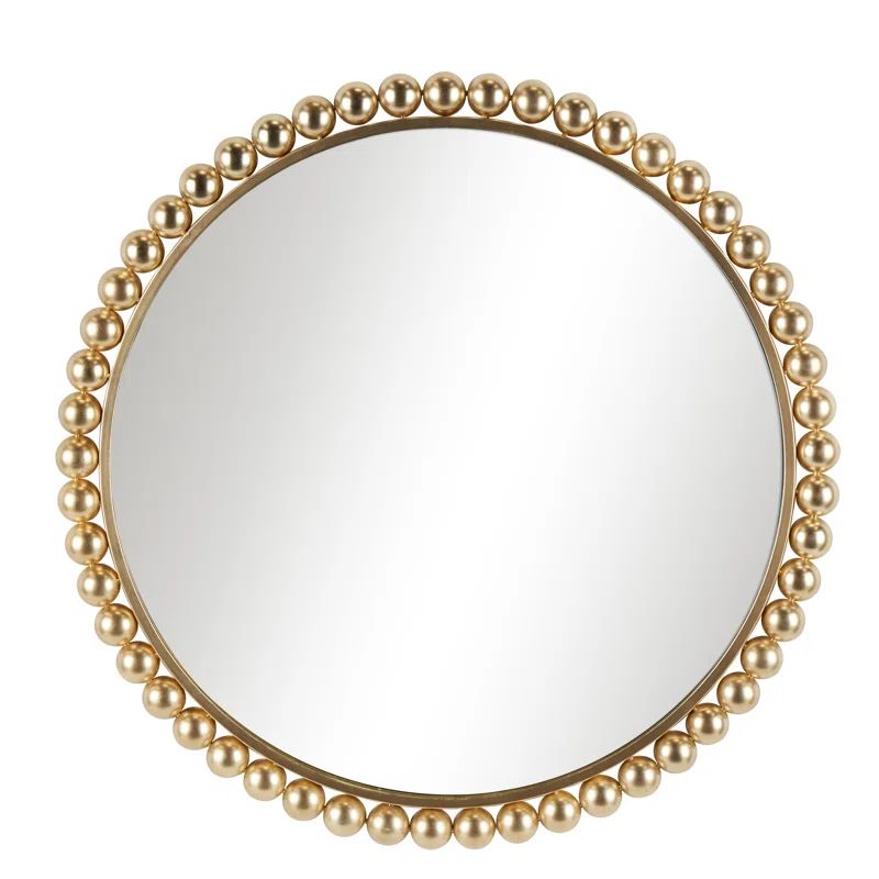 CosmoLiving by Cosmopolitan Metal Room Wall Mirror with Bead Detailing & Reviews | Wayfair | Wayfair North America