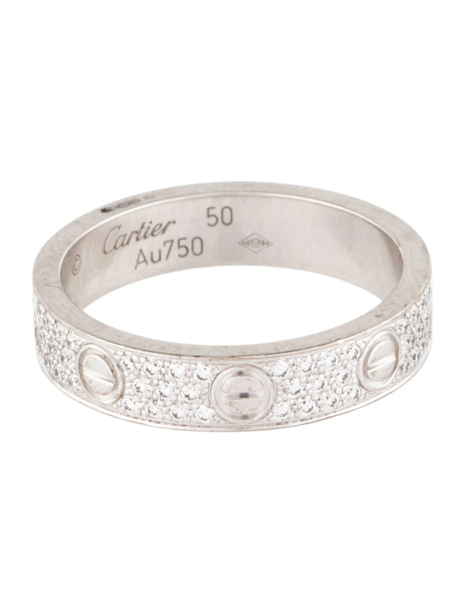 Cartier LOVE Ring, Small Model, Pavéd - Band, Rings - CRT143560 | The RealReal | The RealReal