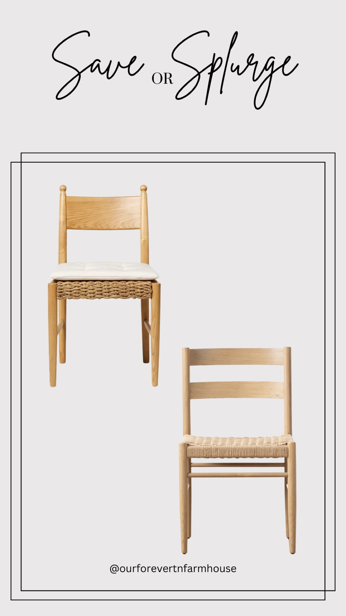 Save versus splurged on this dining chair. Which do you like better?

#LTKHome
