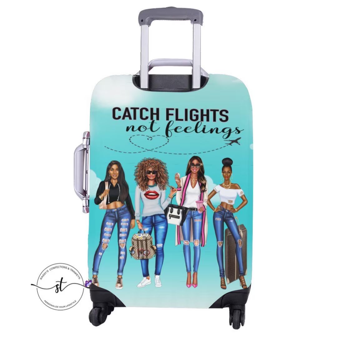 Catch Flights Not Feelings Girls Luggage Cover Suitcase Cover - Etsy | Etsy (US)