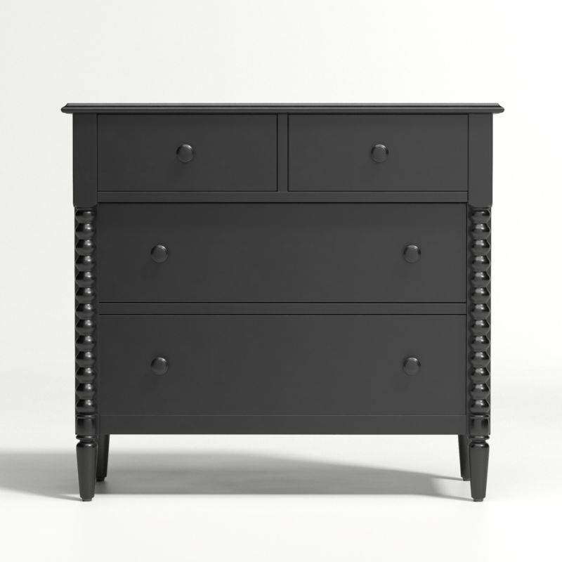 Jenny Lind 4-Drawer Black Spindle Wood Kids Dresser + Reviews | Crate & Kids | Crate & Barrel