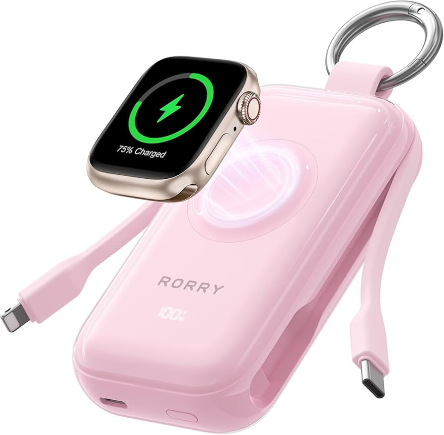 RORRY CharmGo Portable Charger 45W Fast Charging, 10000mAh Keychain Power Bank with Built-in Cabl... | Amazon (US)