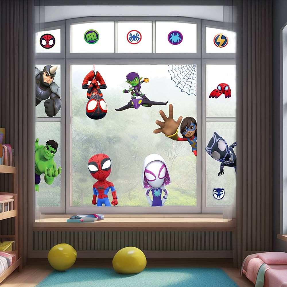 Gzkkkkx Cartoon Window Clings Decals,Party Removable Stickers for Glass Windows,Birthday Party Su... | Amazon (US)