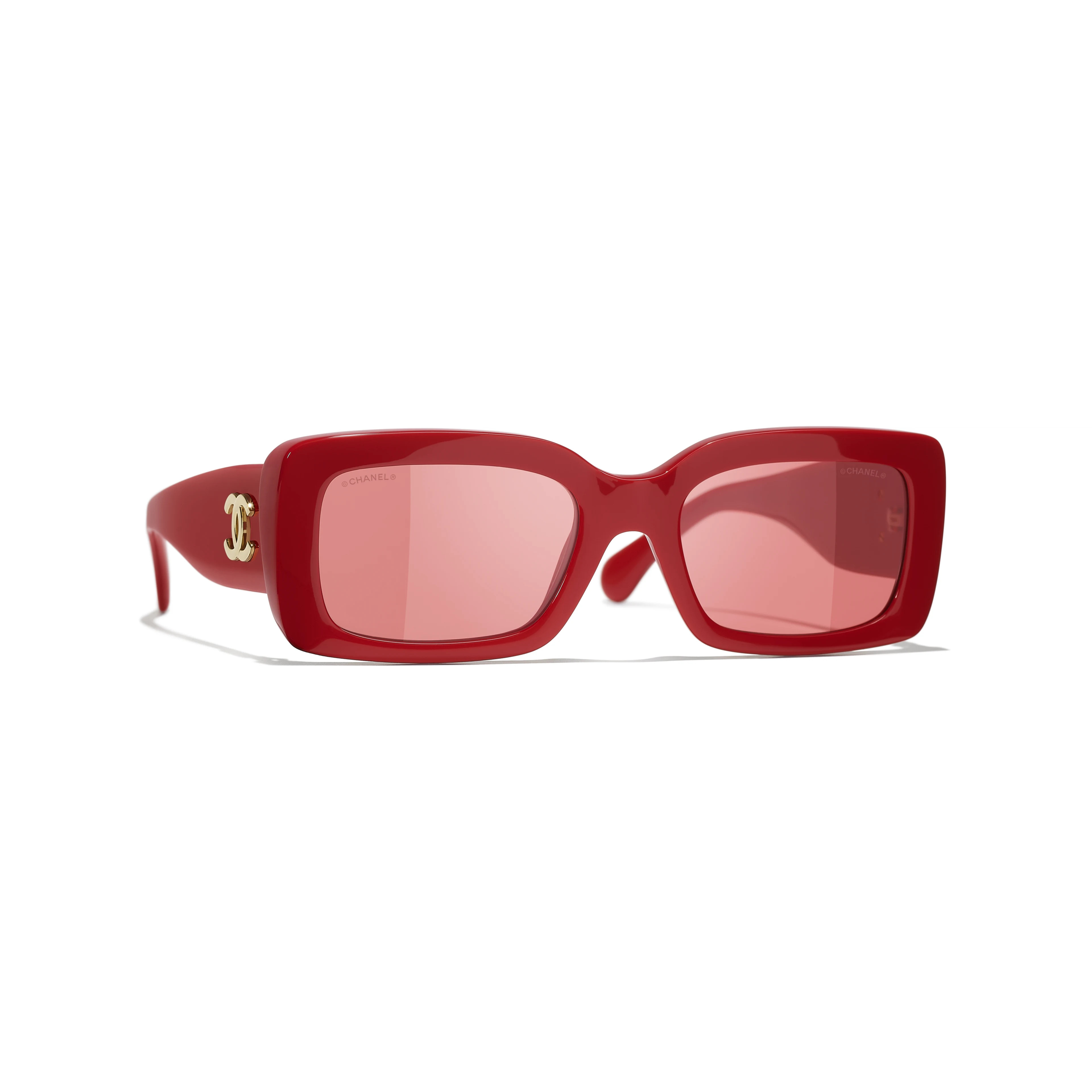 Sunglasses: Rectangle Sunglasses, acetate — Fashion | CHANEL | Chanel, Inc. (US)