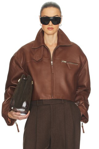 The Leather Oversized Moto Jacket in Smooth Leather
                    
                    Hels... | Revolve Clothing (Global)