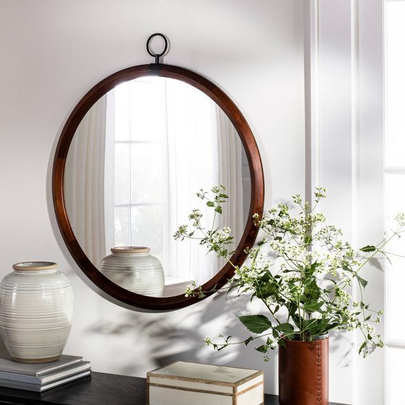 29" Round Mirror with Hook - Threshold™ designed with Studio McGee | Target