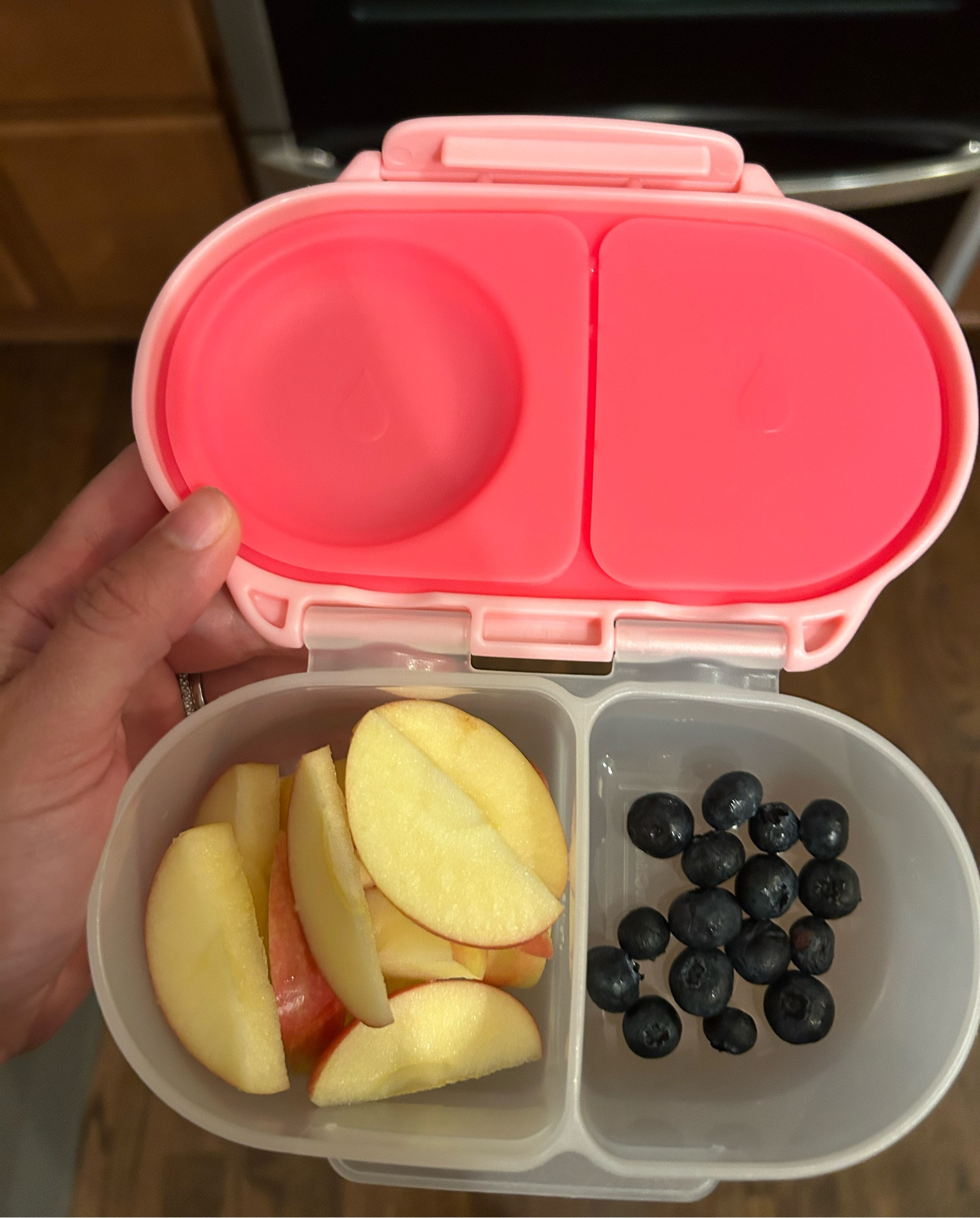 This snack box has been a huge hit for school this year. It has two compartments that fully seal and one side can even fit a full apple and still close due to the stretchy silicone lid top. Very easy to clean and it comes in multiple color options. #backtoschool

#LTKKids #LTKFamily