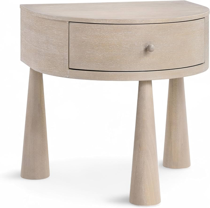 Meridian Furniture Oasis Natural Acacia Veneer and Solid Wood Night Stand | Amazon (US)