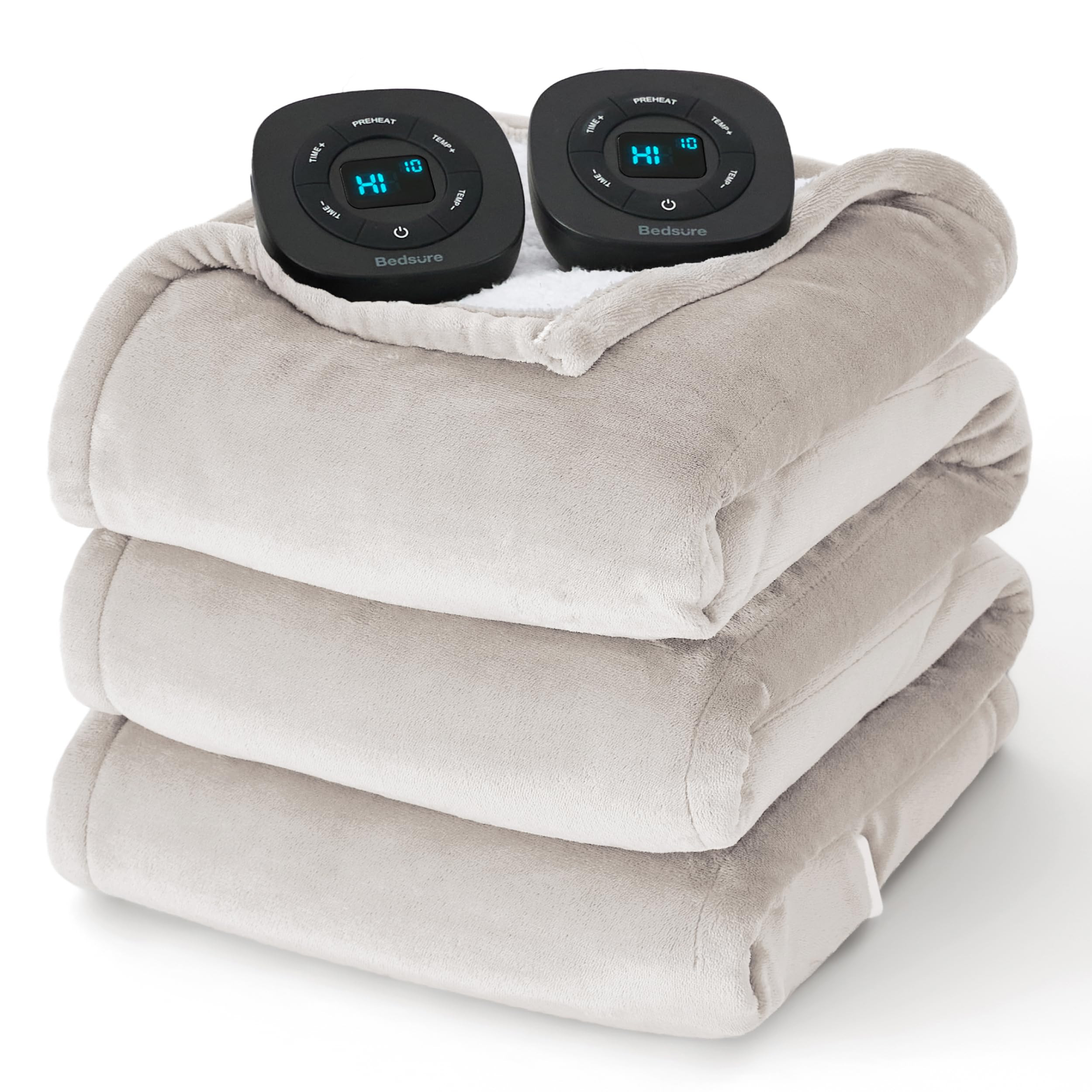 Bedsure Electric Blanket King Size - Dual Control Heated Blanket King Size, Fast Heating with 10 ... | Amazon (US)