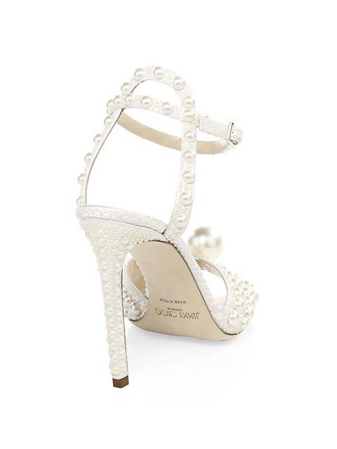 Sacora Peep-Toe Embellished Satin Sandals | Saks Fifth Avenue