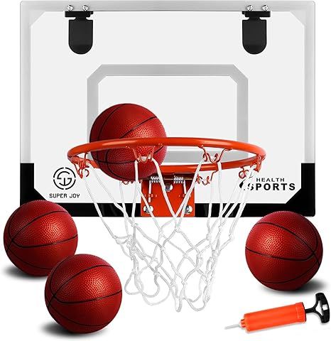 SUPER JOY Pro Room Basketball Hoop Over The Door - Wall Mounted Basketball Hoop Set with Complete... | Amazon (US)