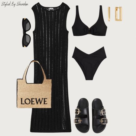 Beach club look 🏝️

Swimwear, beach, beach outfit, all black swimwear outfit, beach coverup, beach bag 

#LTKswimwear #LTKtravel #LTKsummer