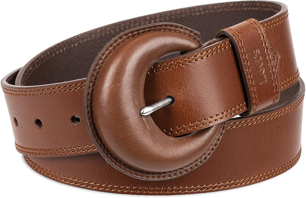 Levi's Women's Leather Wrapped Statement Buckle Belt | Amazon (US)