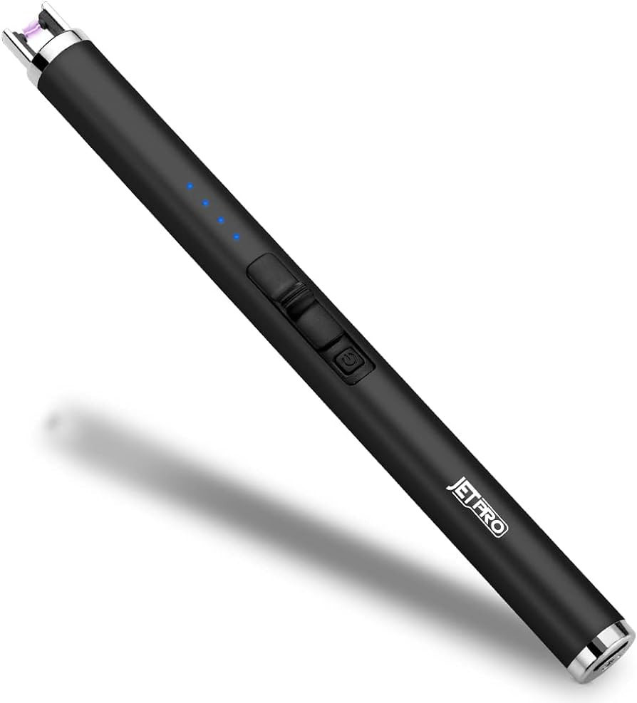 JETPRO USB Rechargeable Candle Lighter Electronic Arc Lighter Windproof Flameless with Safety But... | Amazon (US)