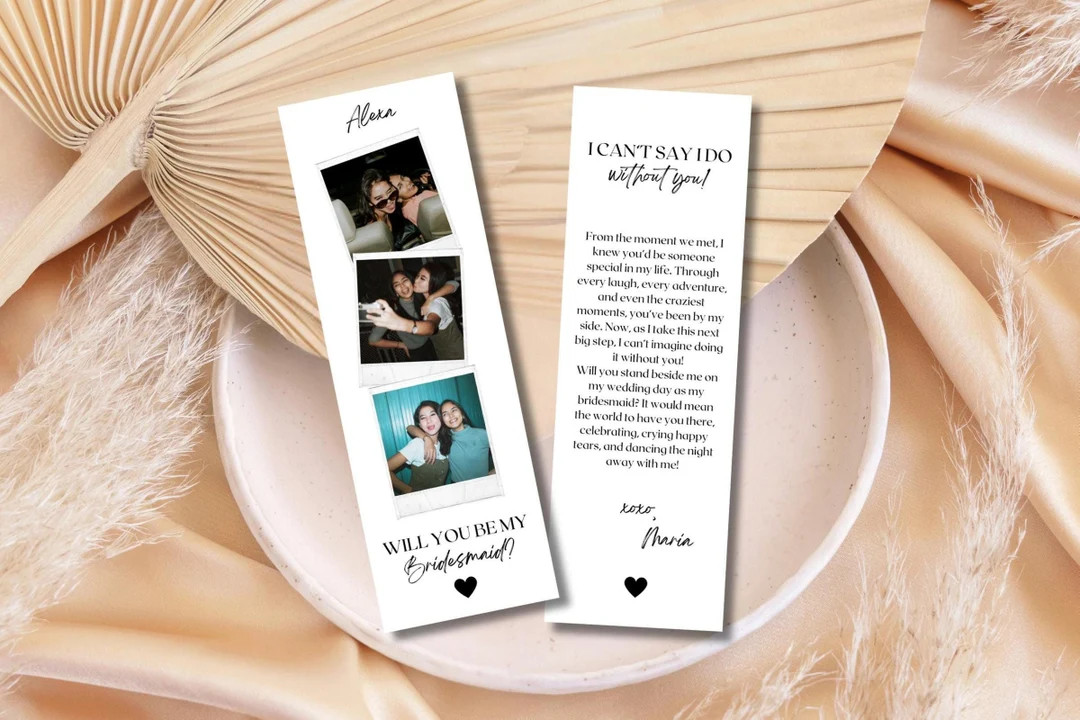Bridesmaid Proposal Card Template, Editable Polaroid Photo Card, Will You Be My Maid of Honor, Br... | Etsy (US)