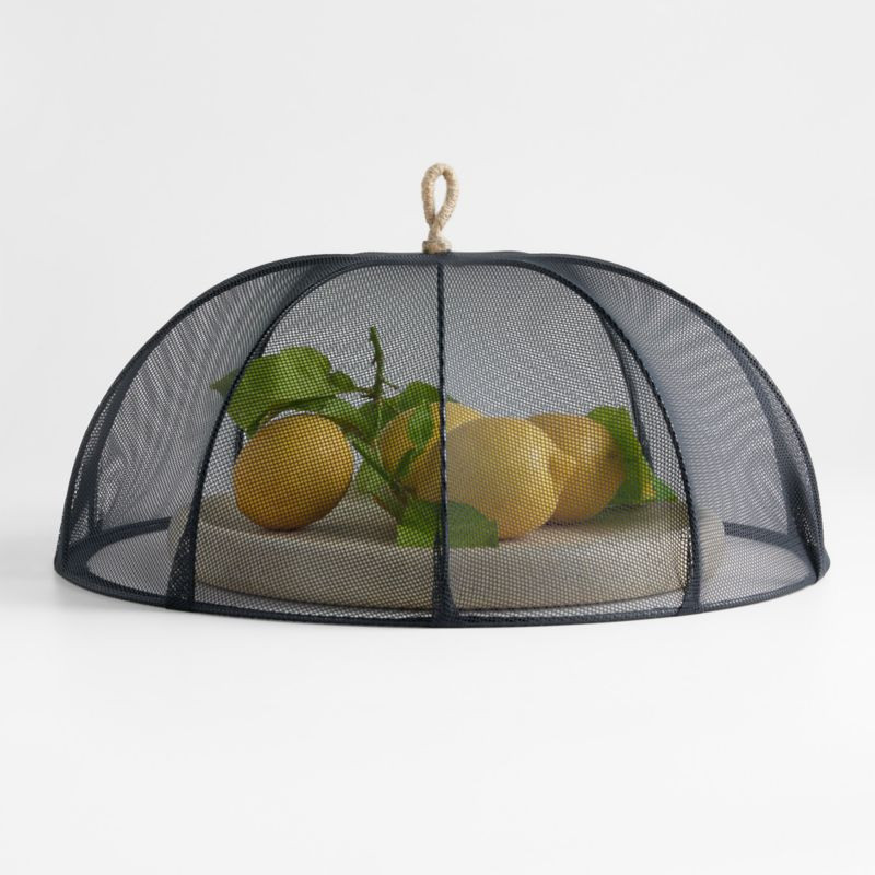 Black Mesh 18" Round Food Cover | Crate & Barrel | Crate & Barrel