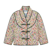 Reversible Toggle Jacket, Cream Fresh Water Floral | The Avenue