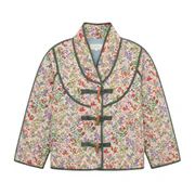 Reversible Toggle Jacket, Cream Fresh Water Floral | The Avenue