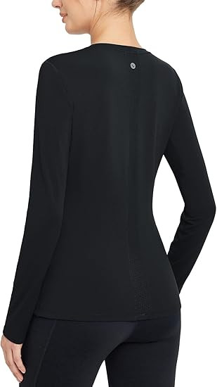 baleaf Women's Thermal Shirts Crewneck Fleece Lined Long Sleeve Tops Running Workout Ski Base Lay... | Amazon (US)