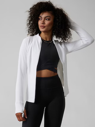 Salutation Ribbed Jacket | Athleta