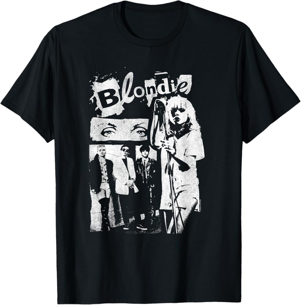 Blondie Punk Zine Collage Vintage Band T-Shirt | Amazon (US)